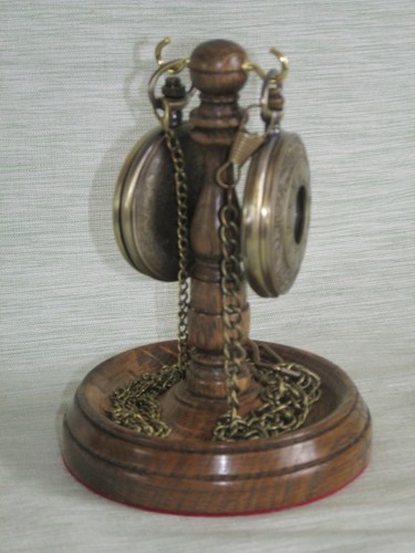 Wooden double pocket watch - double,