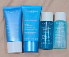 Clarins 30ml Bundle Includes Make Up Remover, Moisturiser And Face Mask, New