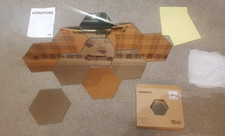 IKEA HONEFOSS 10-Piece Hexagonal Wall Mirrors Chrome & Brass 601.820.59