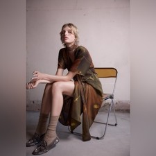 Elegant kaftan with metallic - kaftan,