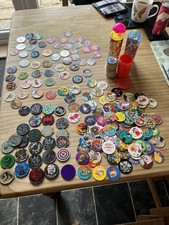 Pogs Collection Large Bundle 1990s Nostalgia, Slammers, Carry Tube