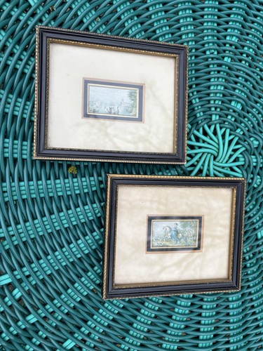 Antique two baxter - antique, needlepoint