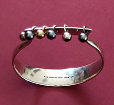 Hans Hansen #254 B.Gabrielsen Denmark Modernist Sterling Silver Dangle Bracelet