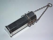 Rare 1909 Edwardian S Mordan & Co Silver Chatelaine Perfume Bottle / Holder