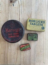 Vintage Tins Eagle Pencil Co Decca Barneys Tobacco Horlicks Bundle Job Lot
