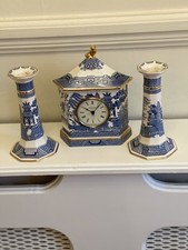 wedgewood willow pattern clock
