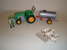 Playmobil Country Life, Farmer with Tractor & Water Tank Trailer, immaculate.