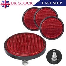 4x Round Red Reflectors 60mm