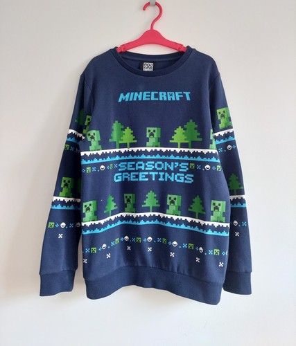 Boys blue minecraft christmas - boys,