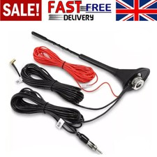 Car Roof Mount Active Amplified DAB+ FM Radio Aerial Antenna Mast Universal UK