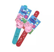 2x PEPPA PIG Slap Band Snap Bracelet Kids Party Bag Favour Stocking Filler