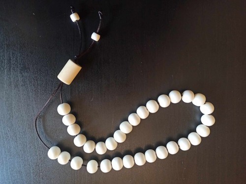 Handmade yak bone komboloi - yak,