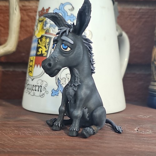 Black donkey figurine - figurine, statue