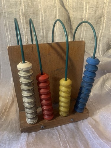 Vintage wooden bead maze toy - bead,