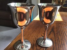 Silver Plated Goblet Pair.