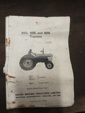 David Brown 990,995,996 Tractor Instruction Book