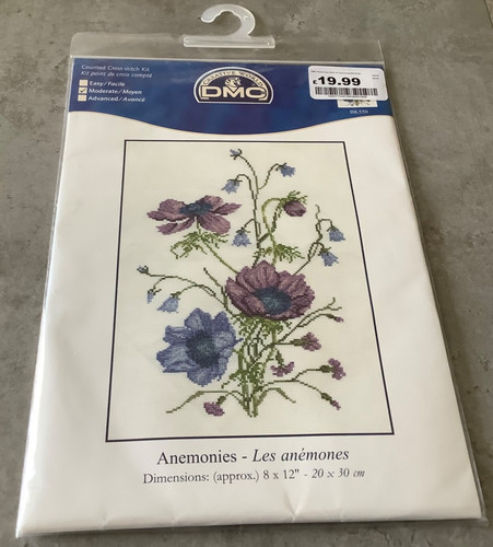 Dmc cross stitch kit anemonies - dmc,