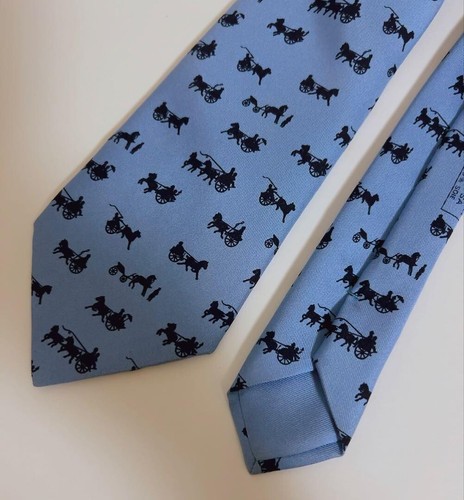 Hermes silk neck tie animal - hermes,