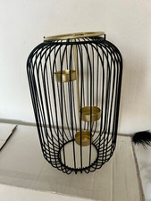 Bird cage tea light holder -Black/Gold Wedding Centrepiece