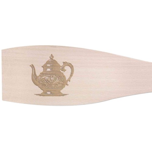 Fancy teapot wooden - wooden, spatula