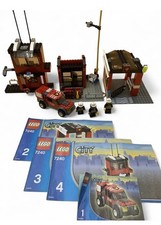 Lego 7240 Fire Station Retired Complete Set Instructions & All figures Rare Set