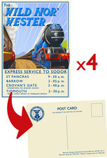 SET OF 4 postcards "Wild Nor'