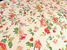 Vintage Rose Floral Tablecloth 78 x 62 Shabby Chic Cottage French Country