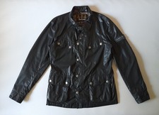 BARBOUR INTERNATIONAL NORTON JACKET S Black Tartan Lined Biker Motorcycle Tourer