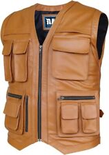 Men Leather Waistcoat Cargo