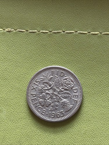 1963 elizabeth sixpence - 1963,
