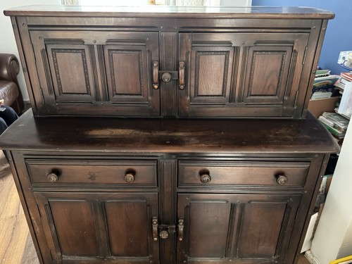 Dark oak welsh dresser - oak,