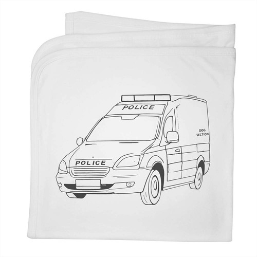Police dog van baby blanket - 'police,