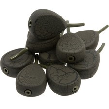 Carp Fishing Lead Weights Inline Flat Pear Ledger Leads 1.5oz 2oz 2.5oz 3oz x10