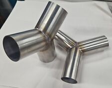 2 into 1 63.5mm 2.5" 60 degree pipe Exhaust Y Joiner Split Piece Section