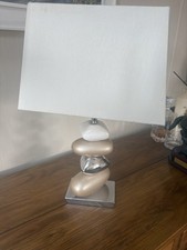 Next Floor and Table Lamp with Cream Shade and Chrome Base