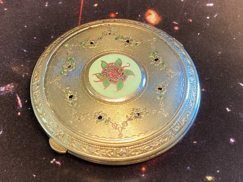 Small silver tone - , floral