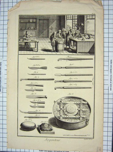 Original old antique print - antique,