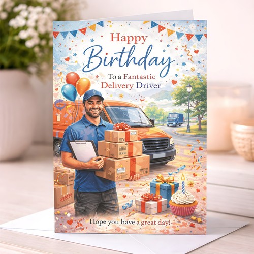 Delivery driver birthday - delivery, card