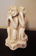Three 3 Wise Monkeys Figurine