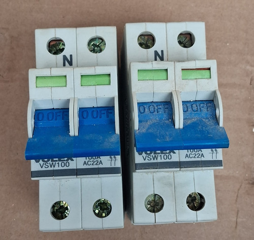Volex vsw100 100a pole dpst - 100a, 2