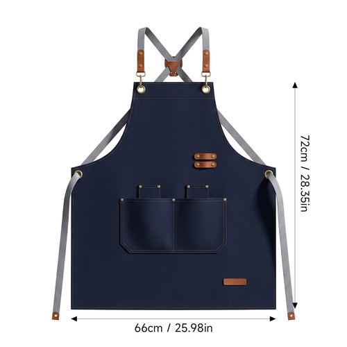 Unisex canvas apron with multi - canvas,
