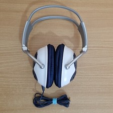 Philips SBC-HC900 Wired Headphones Foldable Adjustable White Blue Grey RARE