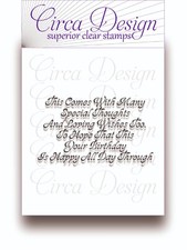 Clear Unmounted Birthday Verse