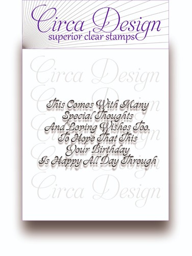 Clear unmounted birthday verse - birthday,