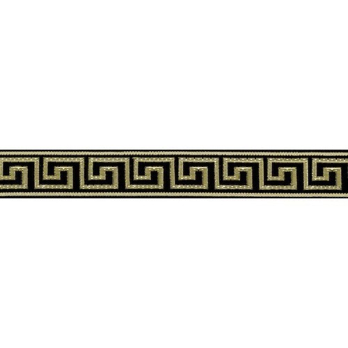 Greek key band trimming black