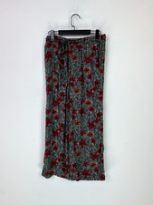 Fat Face Floral Wide Leg Trousers Light Weight Summer Holiday Lounge Pants UK 12