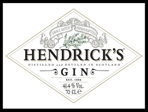 Hendricks gin retro metal - hendricks, gin,