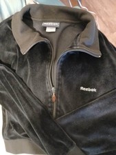 rebook black velvet tracksuit