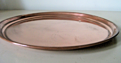 Small round copper - copper, tray