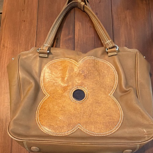Orla kiely brown tan leather - brown,